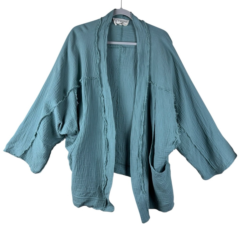 Promesa Seafoam Green Open Front Cardigan XL